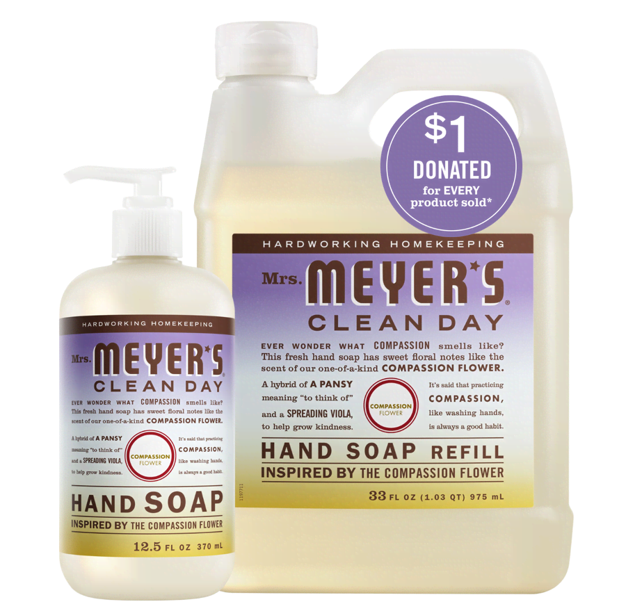2328ccc4-3594-526e-800f-7725ed007ad9.png Compassion Flower Liquid Hand Soap & Refill Set - Image 1