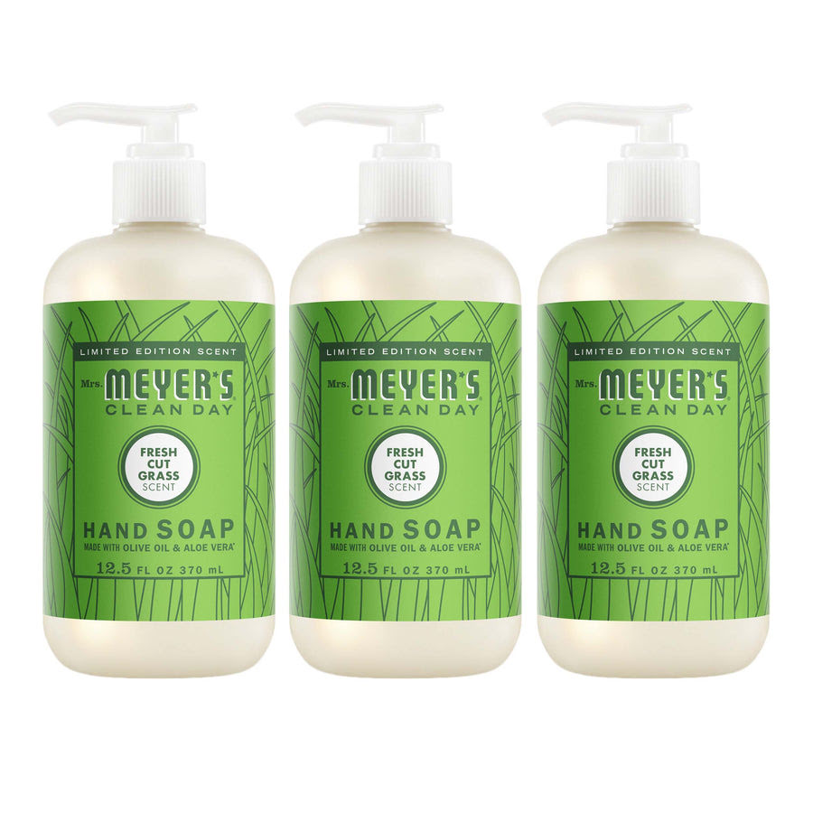 52664258-6aac-586f-af9b-b1e5f24ae0ba.jpg Fresh Cut Grass Liquid Hand Soap 3-count Bundle - Image 1